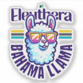 Bahamas Souvenir Gift: Eleuthera Bahamas Llama Sticker (Voorkant)