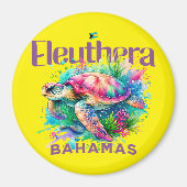 Bahamas Souvenir Gift: Eleuthera Bahamas Schildpad Magneet (Voorkant)