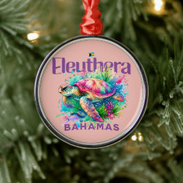 Bahamas Souvenir Gift: Eleuthera Bahamas Schildpad Metalen Ornament
