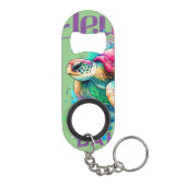 Bahamas Souvenir Gift: Eleuthera Bahamas Schildpad Mini Flessenopener (Achterkant)