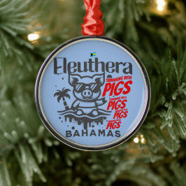 Bahamas Souvenir Gift: Eleuthera Bahamas Varkens Metalen Ornament