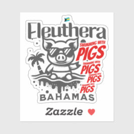 Bahamas Souvenir Gift: Eleuthera Bahamas Varkens Sticker