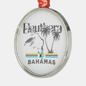 Bahamas Souvenir Gift: Eleuthera Bahamas Vlag Metalen Ornament (Links)