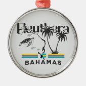 Bahamas Souvenir Gift: Eleuthera Bahamas Vlag Metalen Ornament (Voorkant)