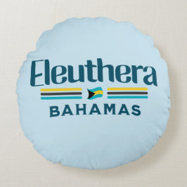 Bahamas Souvenir Gift: Eleuthera Bahamas Vlag Rond Kussen