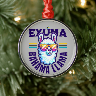 Bahamas Souvenir Gift: Exuma Bahamas Bahama Llama Metalen Ornament
