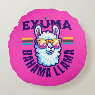 Bahamas Souvenir Gift: Exuma Bahamas Bahama Llama Rond Kussen