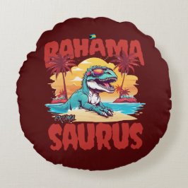 Bahamas Souvenir Gift: Exuma Bahamas Bahama Saurus Rond Kussen