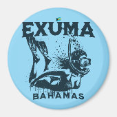 Bahamas Souvenir Gift: Exuma Bahamas Dive Magneet (Voorkant)