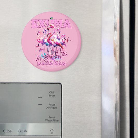 Bahamas Souvenir Gift: Exuma Bahamas Flamingo Magneet (Insitu (Koelkast))