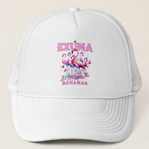 Bahamas Souvenir Gift: Exuma Bahamas Flamingo Trucker Pet