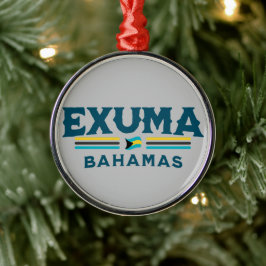 Bahamas Souvenir Gift: Exuma Bahama's Onafhankelij Metalen Ornament