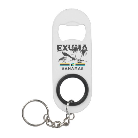 Bahamas Souvenir Gift: Exuma Bahama's Onafhankelij Mini Flessenopener (Voorkant)