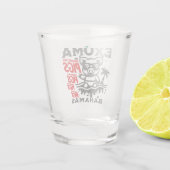 Bahamas Souvenir Gift: Exuma Bahamas Zwemvarkens Shot Glas (Achterkant)