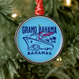 Bahamas Souvenir Gift: Grand Bahama Bahamas Cruise Metalen Ornament