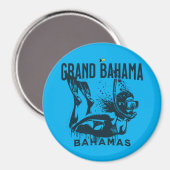 Bahamas Souvenir Gift: Grand Bahama Bahamas Dive Magneet (Voorkant / Achterkant)