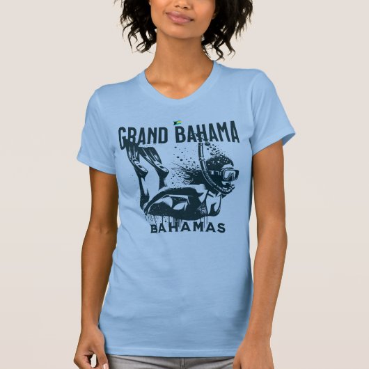 Bahamas Souvenir Gift: Grand Bahama Bahamas Dive T-shirt (Voorkant)