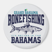 Bahamas Souvenir Gift: Grand Bahama Bonefishing Magneet (Voorkant)