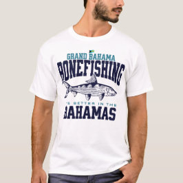 Bahamas Souvenir Gift: Grand Bahama Bonefishing T-shirt
