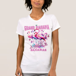 Bahamas Souvenir Gift: Grand Bahama Flamingo Bird T-shirt