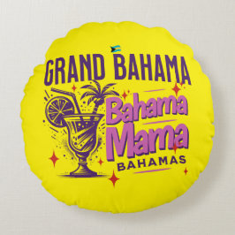 Bahamas Souvenir Gift: Grand Bahama Mama Cruise Rond Kussen