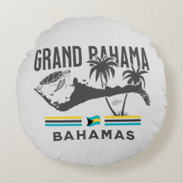 Bahamas Souvenir Gift: Grand Bahama Onafhankelijkh Rond Kussen