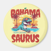 Bahamas Souvenir Gift: Grand Bahama Saurus T-Rex Magneet (Voorkant)