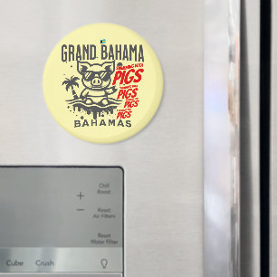 Bahamas Souvenir Gift: Grand Bahama Zwemvarkens Magneet