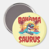 Bahamas Souvenir Gift: Nassau Bahama Saurus T-Rex Magneet (Voorkant / Achterkant)