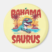 Bahamas Souvenir Gift: Nassau Bahama Saurus T-Rex Magneet (Voorkant)