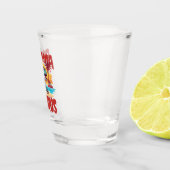 Bahamas Souvenir Gift: Nassau Bahama Saurus T-Rex Shot Glas (Rechts)