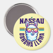 Bahamas Souvenir Gift: Nassau Bahamas Bahama Llama Magneet (Voorkant / Achterkant)