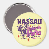 Bahamas Souvenir Gift: Nassau Bahamas Bahama Mama Magneet (Voorkant / Achterkant)