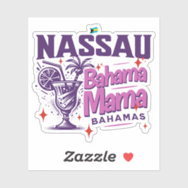 Bahamas Souvenir Gift: Nassau Bahamas Bahama Mama Sticker