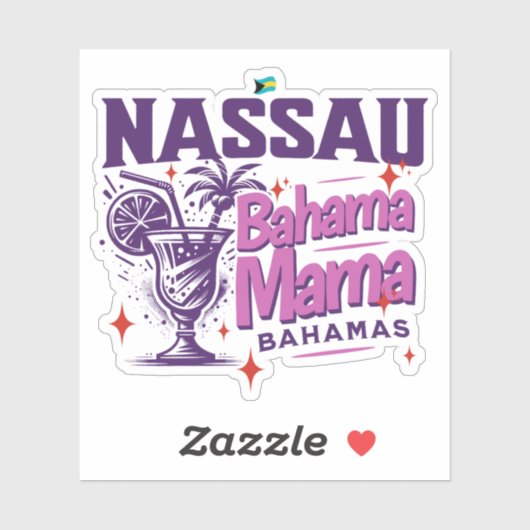 Bahamas Souvenir Gift: Nassau Bahamas Bahama Mama Sticker (Vel)