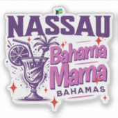 Bahamas Souvenir Gift: Nassau Bahamas Bahama Mama Sticker (Voorkant)