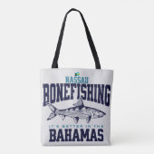 Bahamas Souvenir Gift: Nassau Bahama's Bonefishing Tote Bag (Achterkant)
