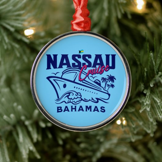 Bahamas Souvenir Gift: Nassau Bahamas Cruise Metalen Ornament (Boom)