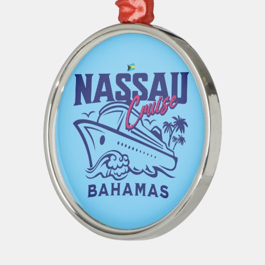 Bahamas Souvenir Gift: Nassau Bahamas Cruise Metalen Ornament (Links)
