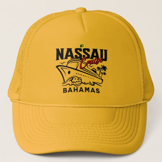 Bahamas Souvenir Gift: Nassau Bahamas Cruise Trucker Pet (Voorkant)