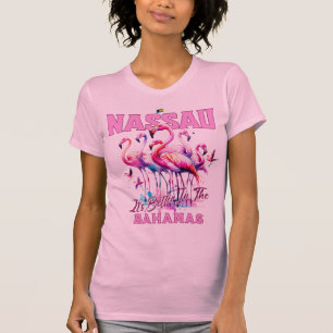 Bahamas Souvenir Gift: Nassau Bahamas Flamingo T-shirt