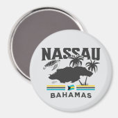 Bahamas Souvenir Gift: Nassau Bahama's Onafhankeli Magneet (Voorkant / Achterkant)