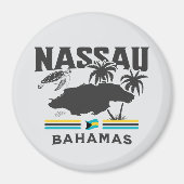 Bahamas Souvenir Gift: Nassau Bahama's Onafhankeli Magneet (Voorkant)