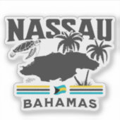 Bahamas Souvenir Gift: Nassau Bahama's Onafhankeli Sticker (Voorkant)