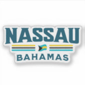 Bahamas Souvenir Gift: Nassau Bahama's Onafhankeli Sticker (Voorkant)