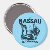 Bahamas Souvenir Gift: Nassau Bahamas Snorkelen Magneet (Voorkant / Achterkant)