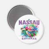 Bahamas Souvenir Gift: Nassau Bahamas Zee Schildpa Magneet (Voorkant / Achterkant)