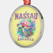 Bahamas Souvenir Gift: Nassau Bahamas Zee Schildpa Metalen Ornament (Links)