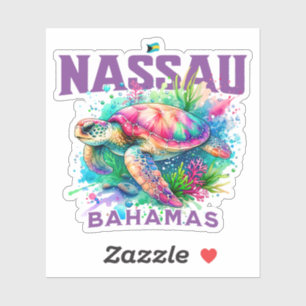 Bahamas Souvenir Gift: Nassau Bahamas Zee Schildpa Sticker
