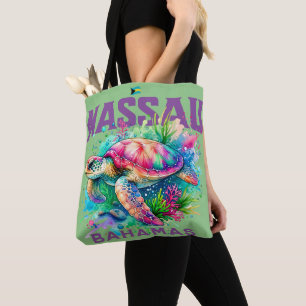 Bahamas Souvenir Gift: Nassau Bahamas Zee Schildpa Tote Bag